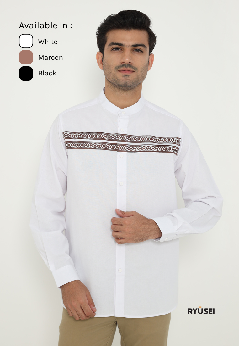 Ramadan Series | Ryusei Kemeja Kerah Koko Lengan Panjang Nakato