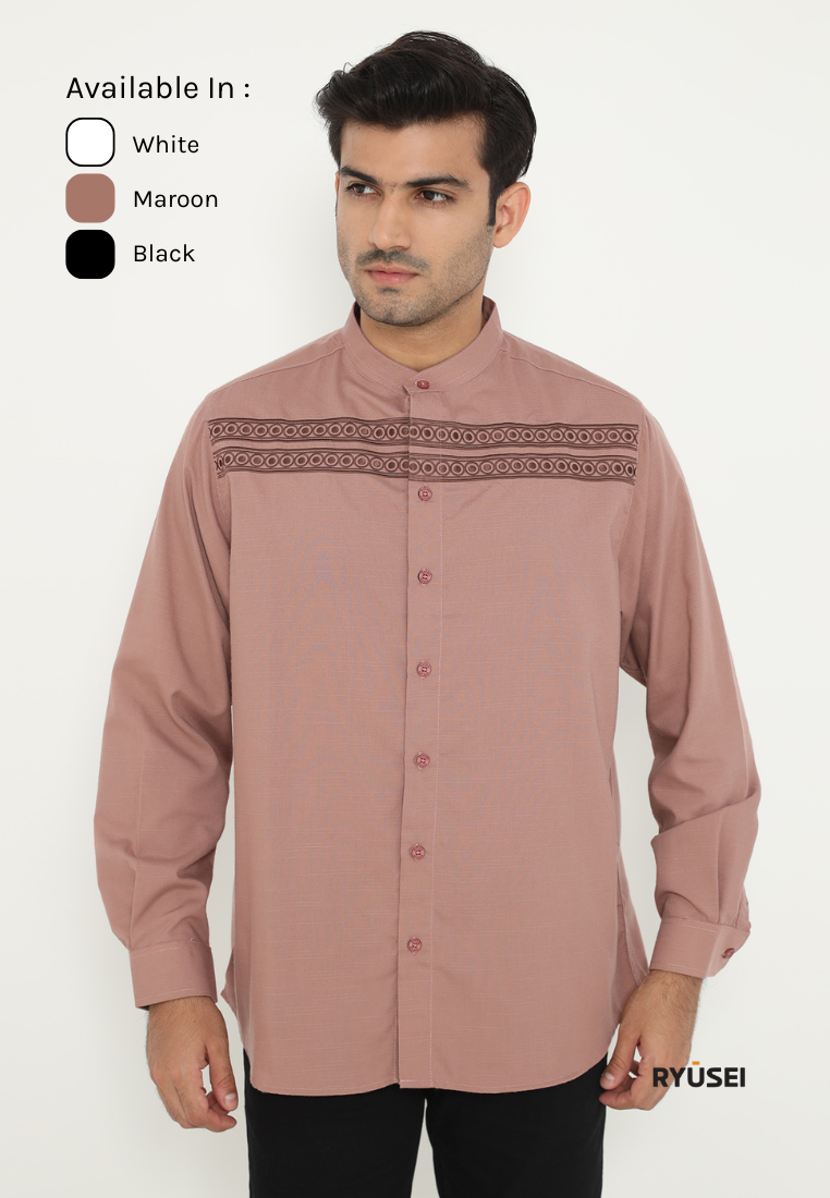 Ramadan Series | Ryusei Kemeja Kerah Koko Lengan Panjang Nakato