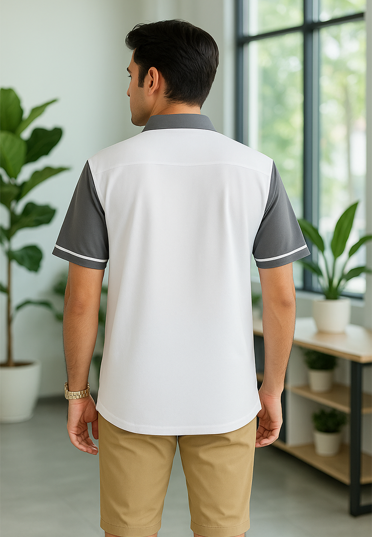 Ryusei Kemeja Kerah Reguler Lengan Pendek Takagawa CMB Dark Grey