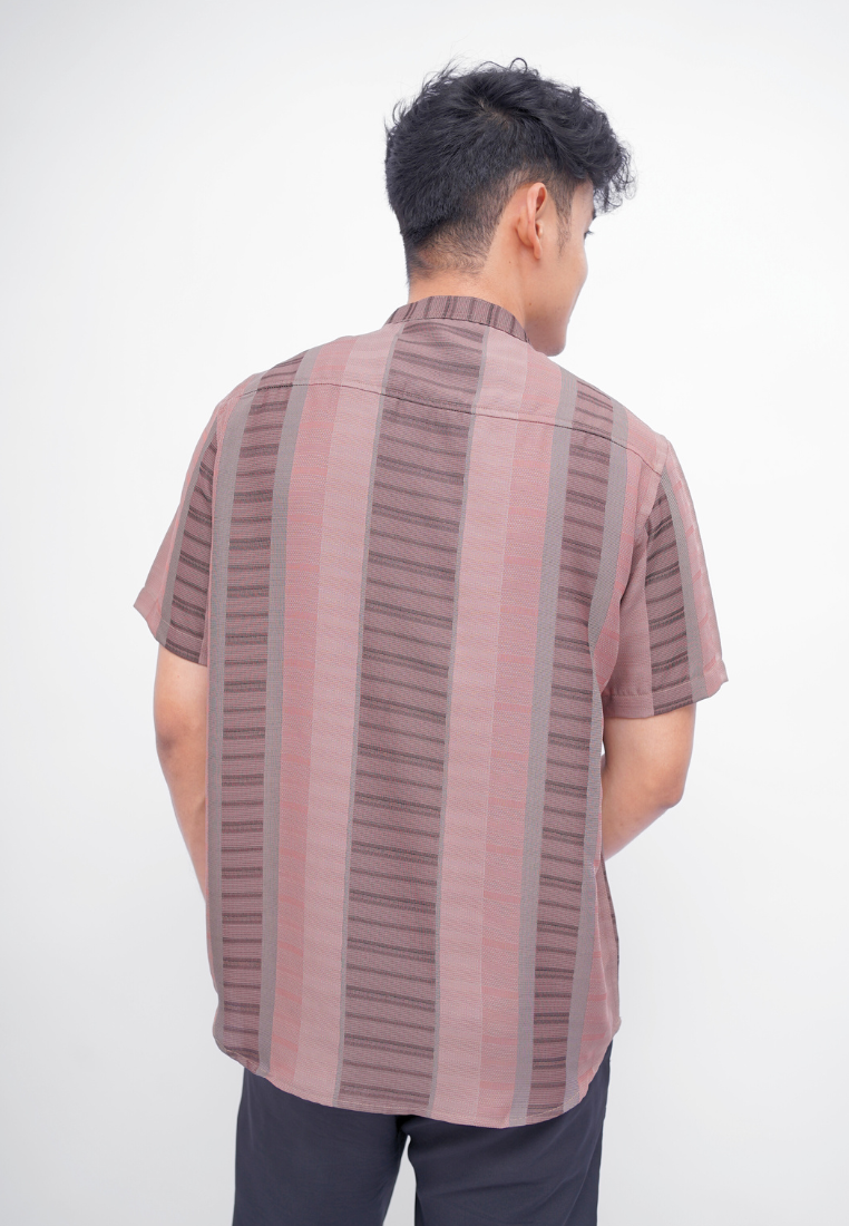 Ryusei Kemeja Kerah Koko Lengan Pendek Yahata