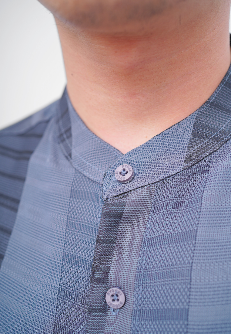 Ryusei Kemeja Kerah Koko Lengan Pendek Yahata