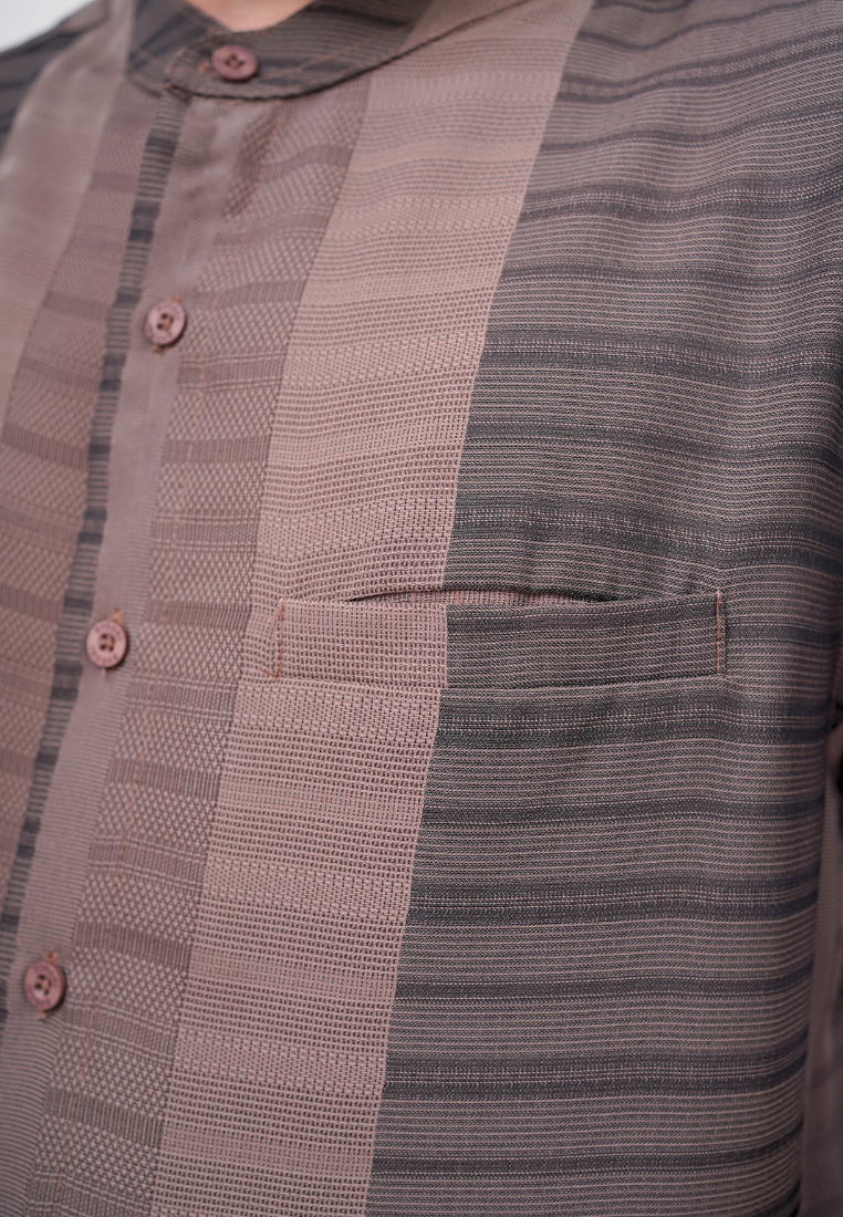 Ryusei Kemeja Kerah Koko Lengan Pendek Yahata