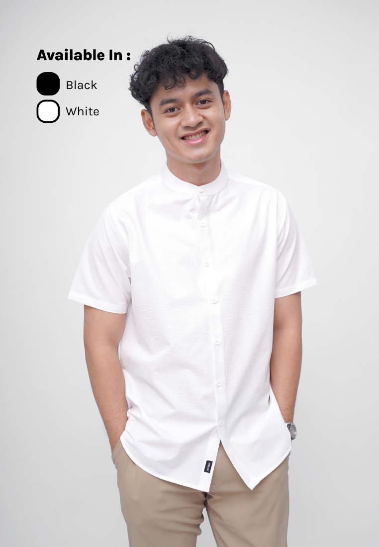 Ryusei Kemeja Kerah Koko Lengan Pendek Seijiro