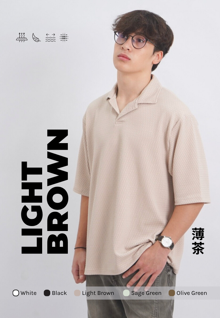 Ryusei Polo Pria Oversize SORA Knit - Polo Knit Kasual Harian