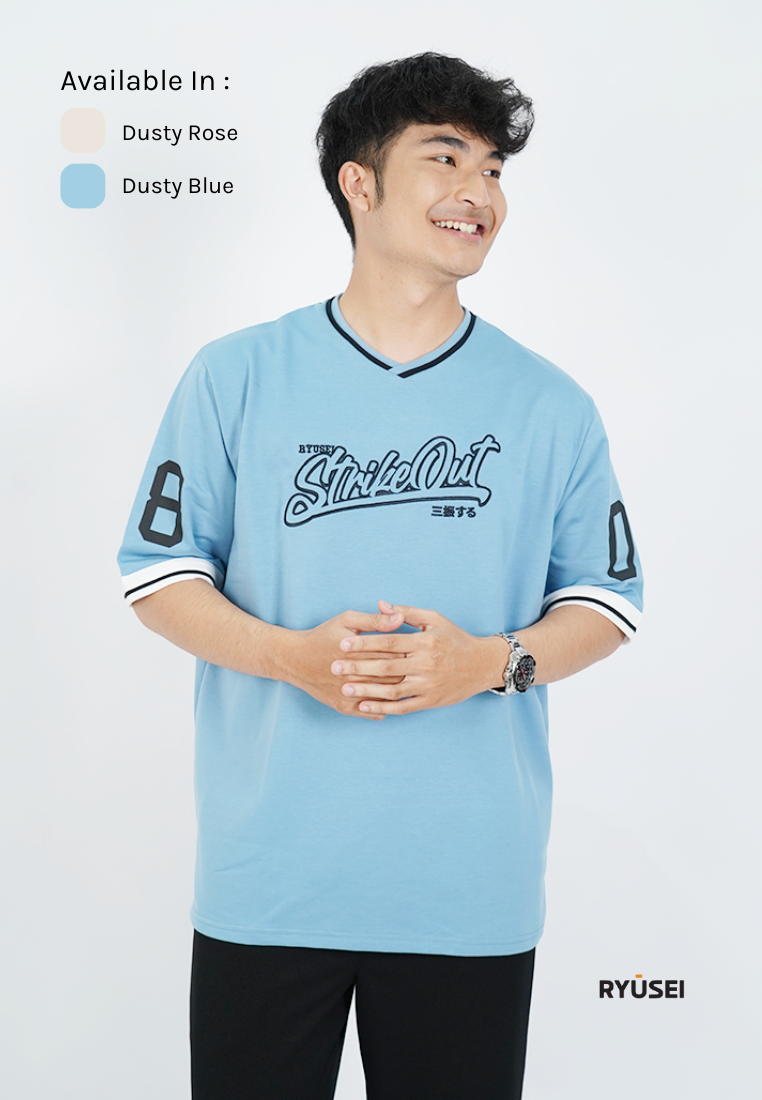 Ryusei Kaos Pria Boxy Oversize StrikeOut