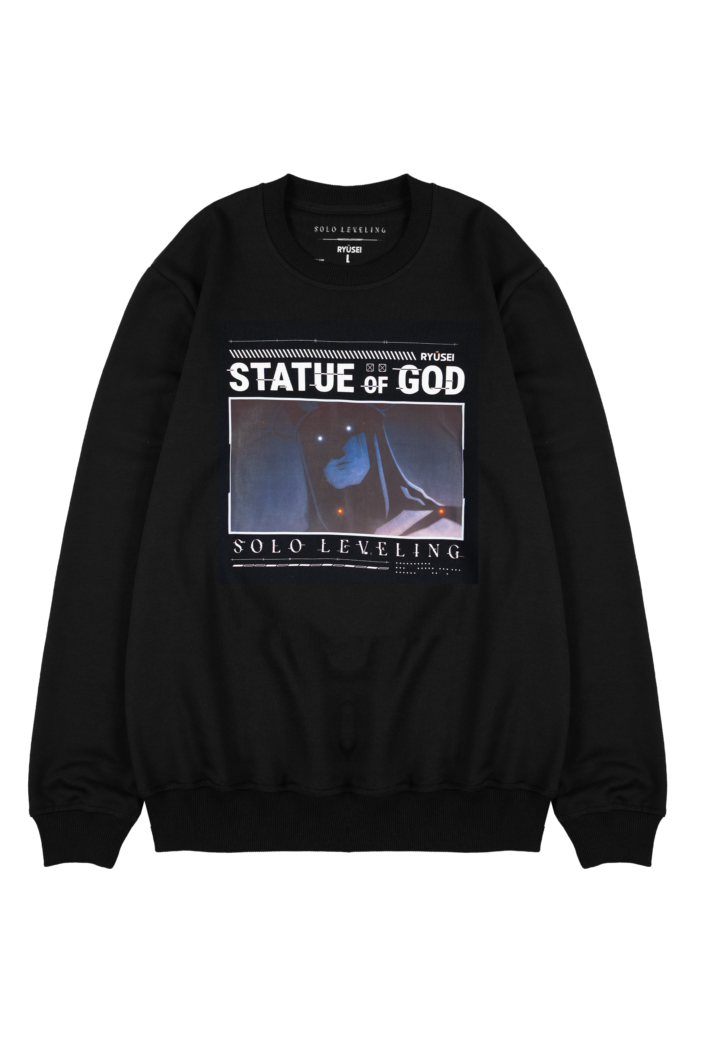 Ryusei x Solo Leveling | Sweater Statue of God Black