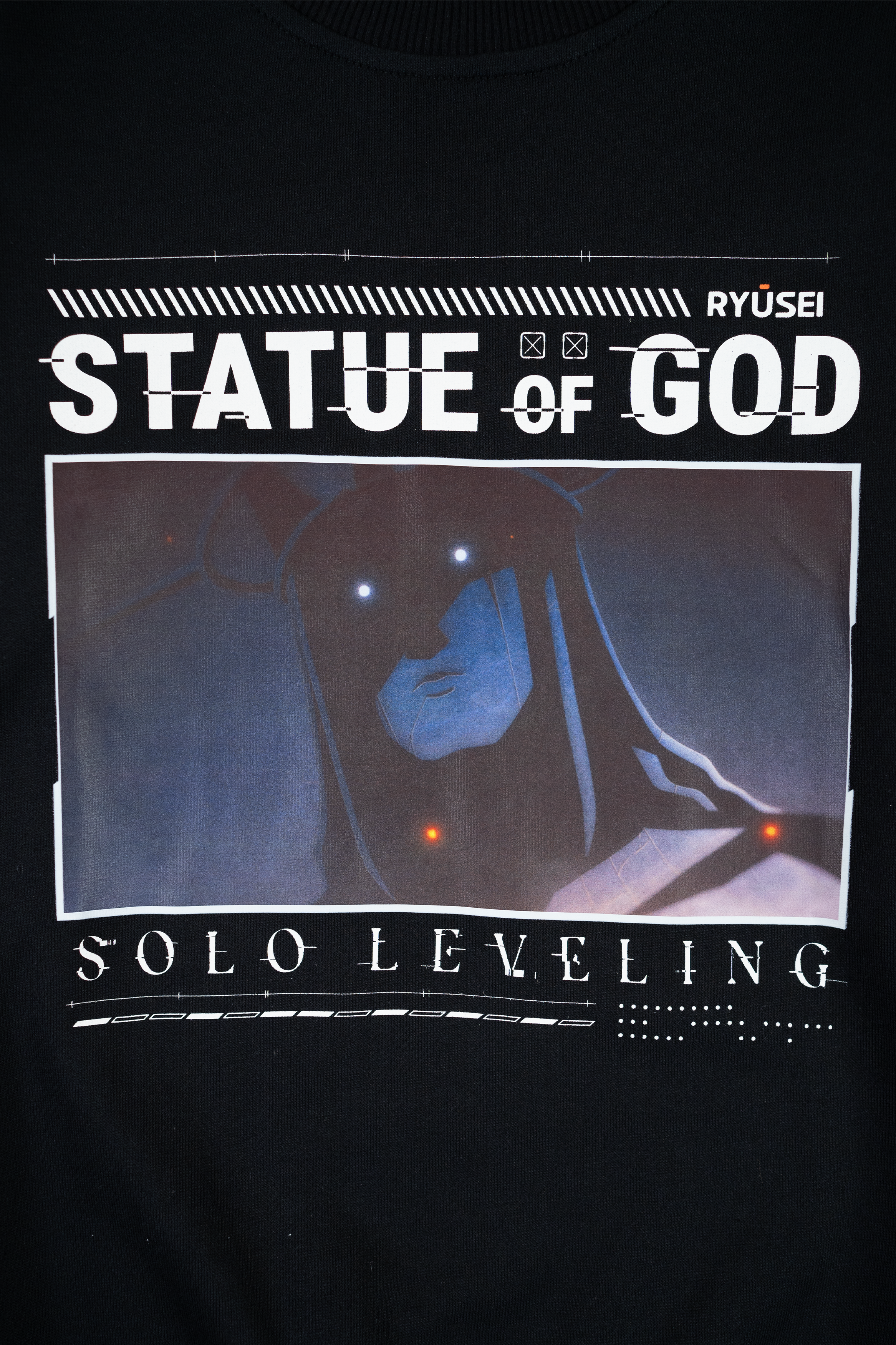 Ryusei x Solo Leveling | Sweater Statue of God Black