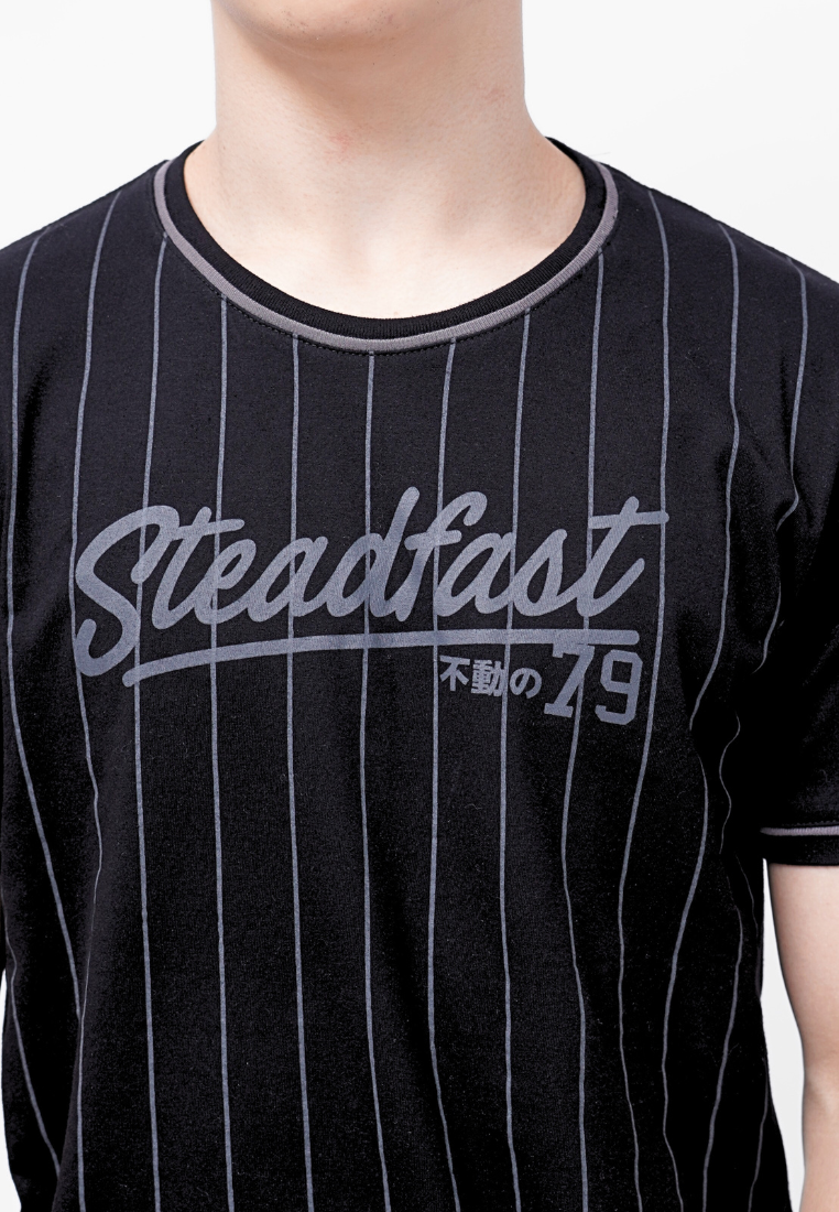 Ryusei Kaos Pria Steadfast Black