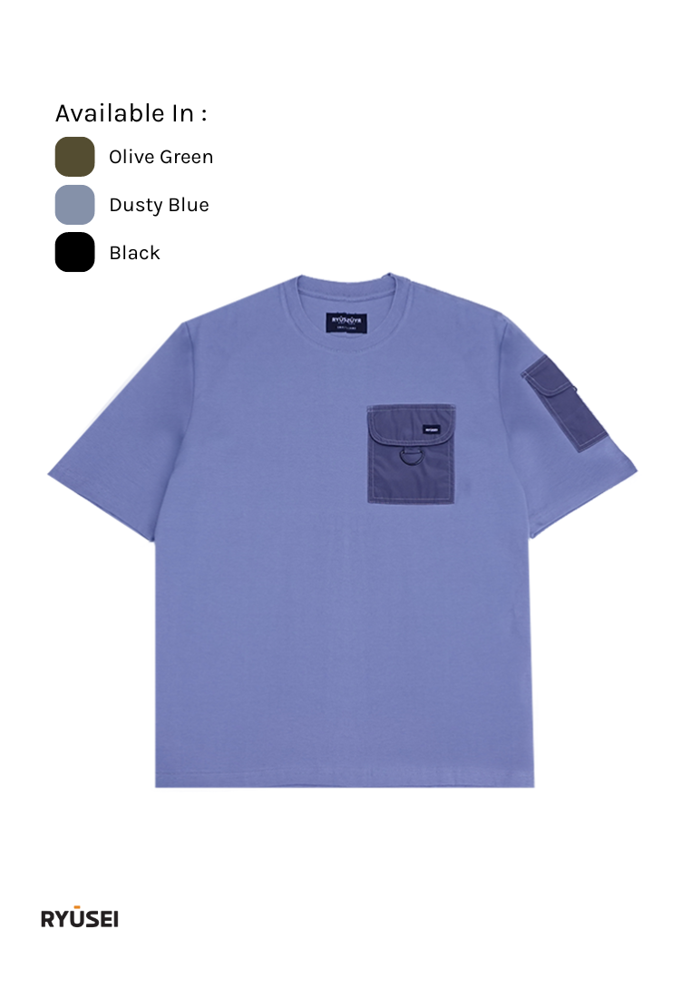 Ryusei Kaos Pria Oversize Boxy Tagashi Pocket