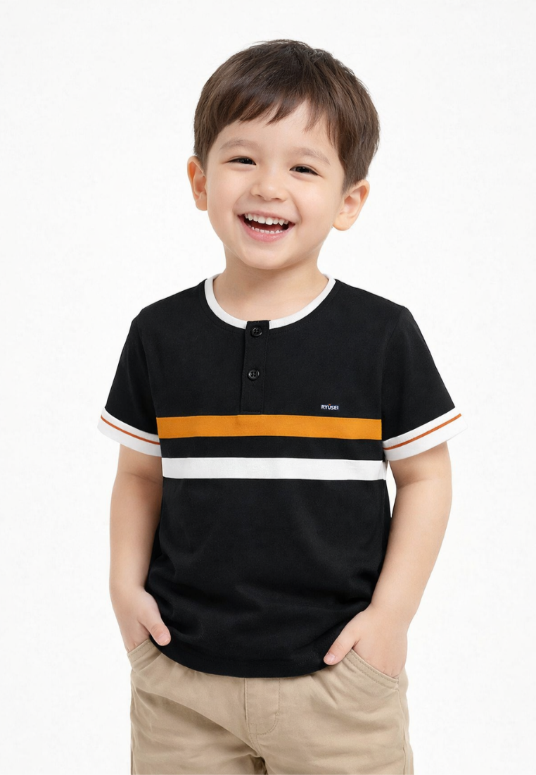 Ryusei Kaos Anak Takatsuki Button CMB Black
