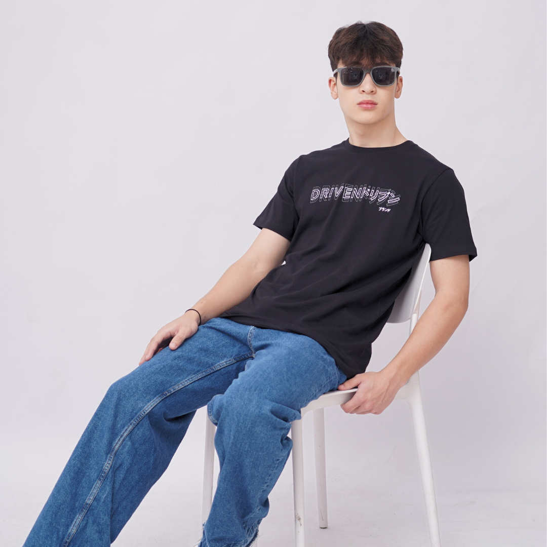 Ryusei Kaos Pria Driven Black
