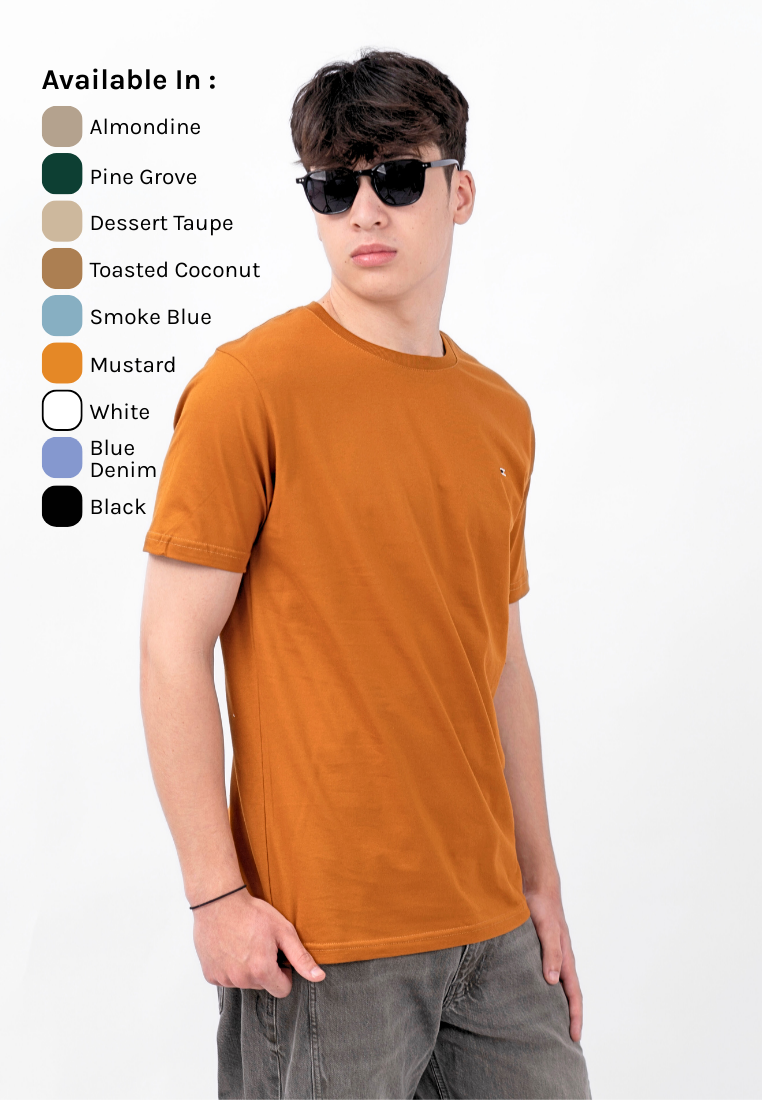 Ryusei Kaos Pria Haruma Basic Mustard