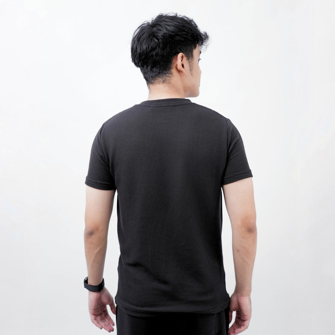 Ryusei Kaos Pria Henley Ultra Waffle