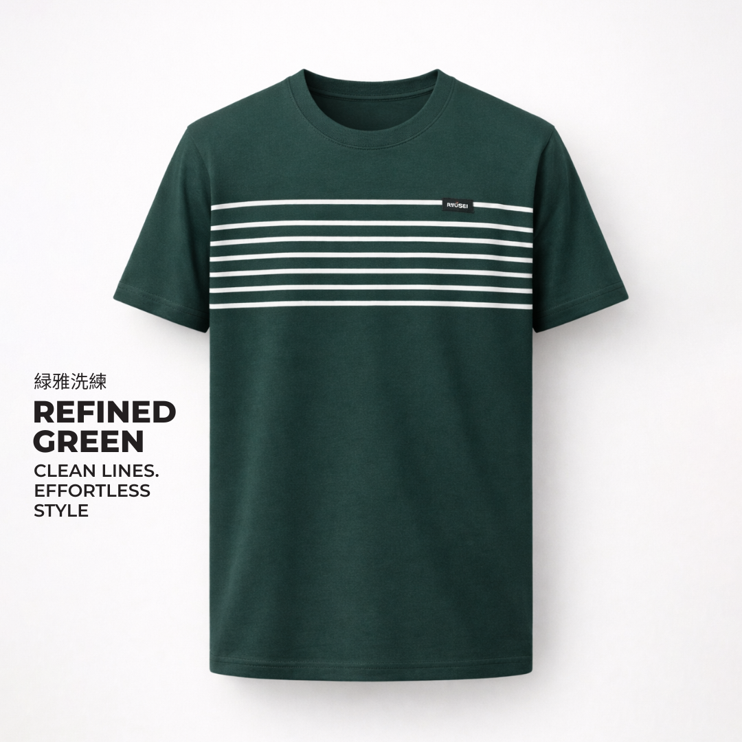 Ryusei Kaos Pria Hiroshi CMB Green
