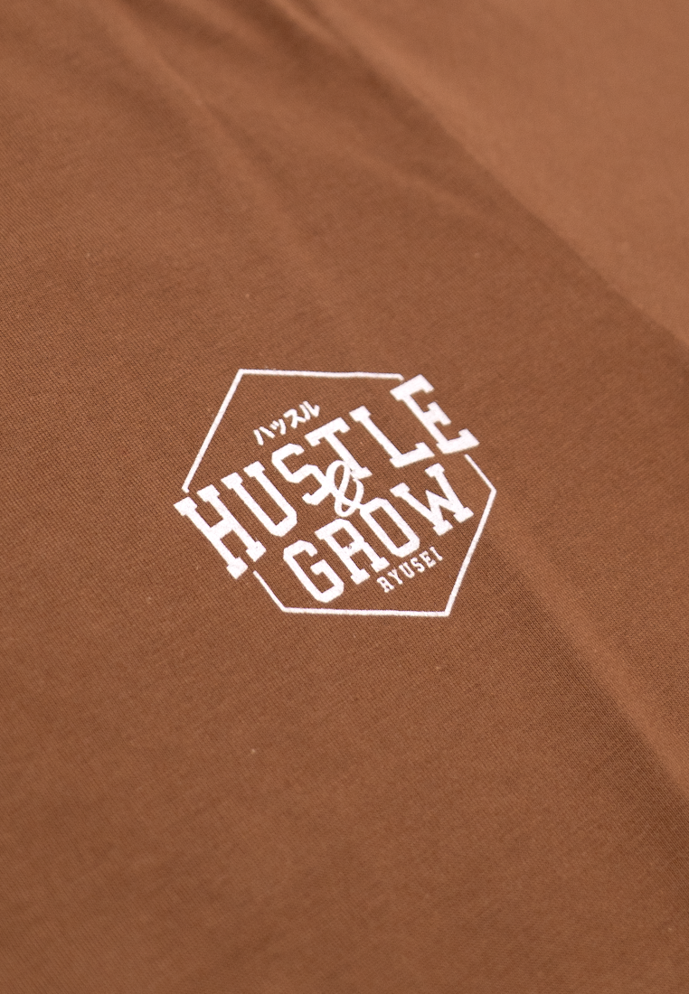 Ryusei Kaos Pria Hustle Brown