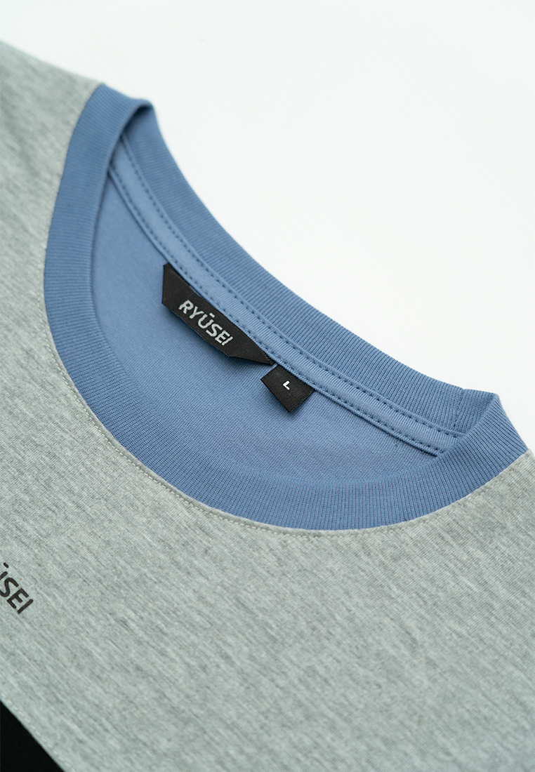 Ryusei Kaos Pria Itabashi CMB Blue Denim