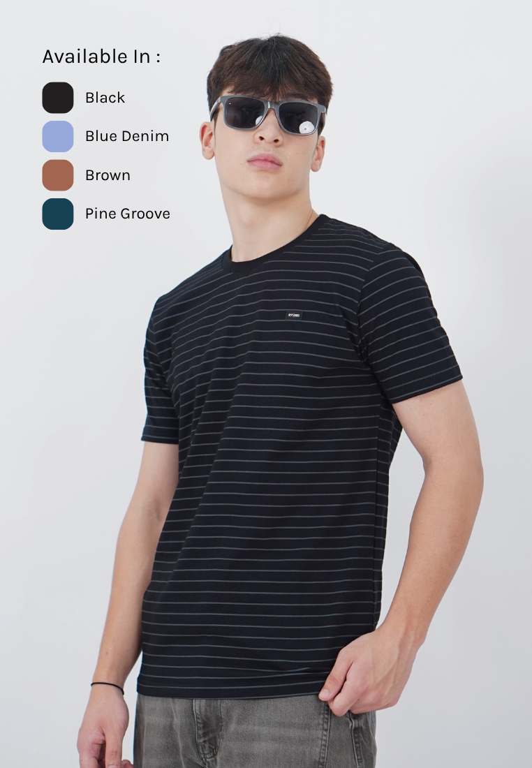 Ryusei Kaos Pria Kitagawa Stripe