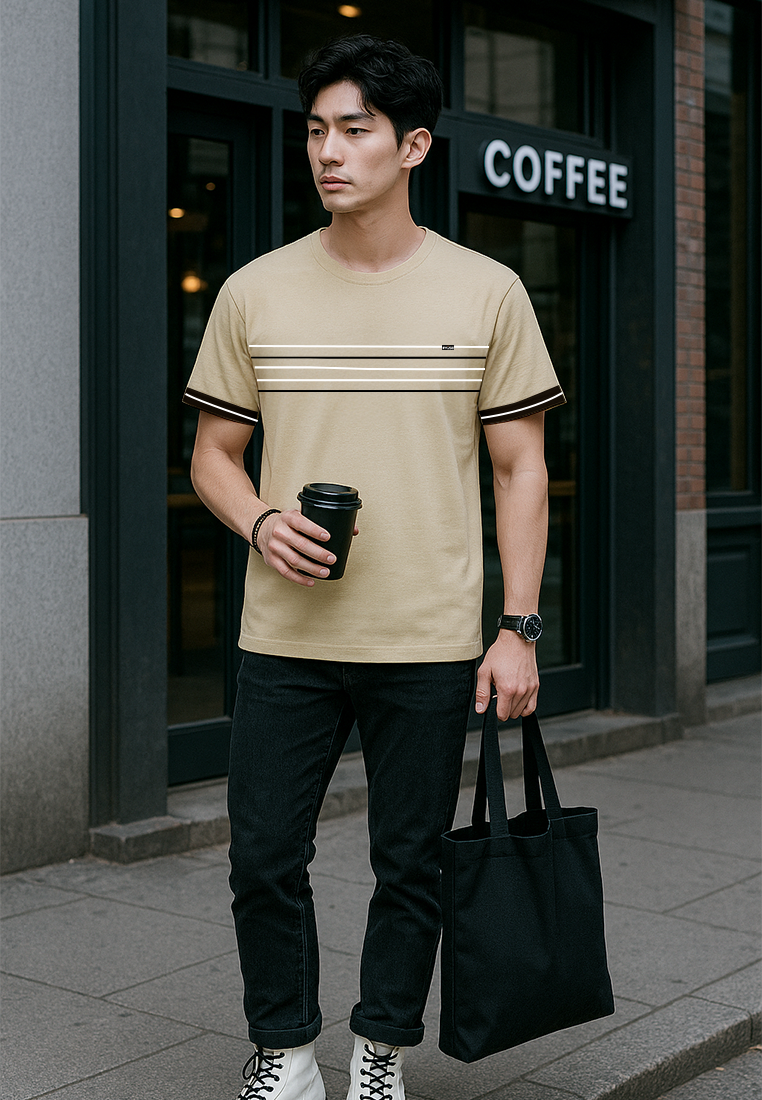 Ryusei Kaos Pria Kitakami CMB Light Brown