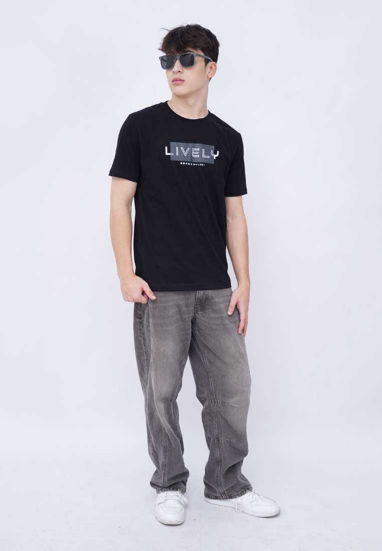 Ryusei Kaos Pria Lively Black