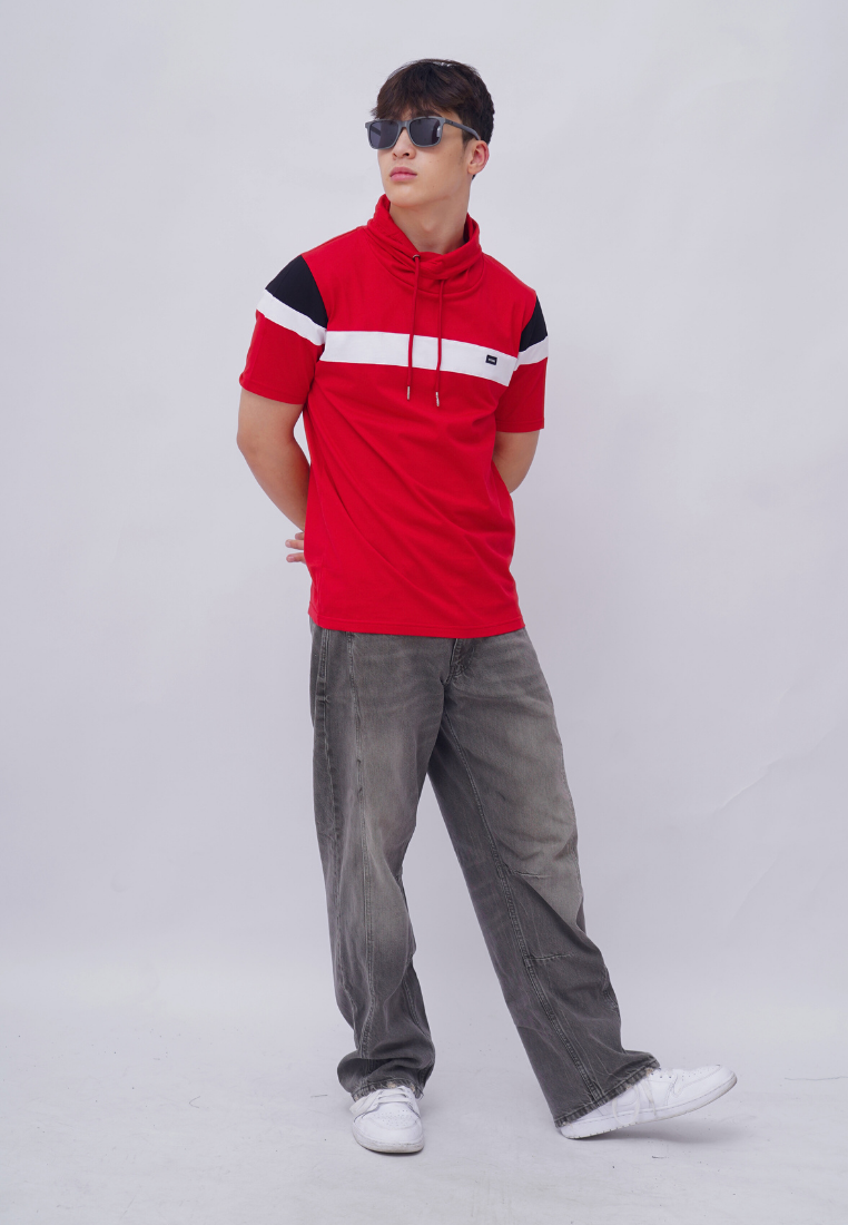 Ryusei Kaos Pria Turtleneck Nandito Ka CMB Red