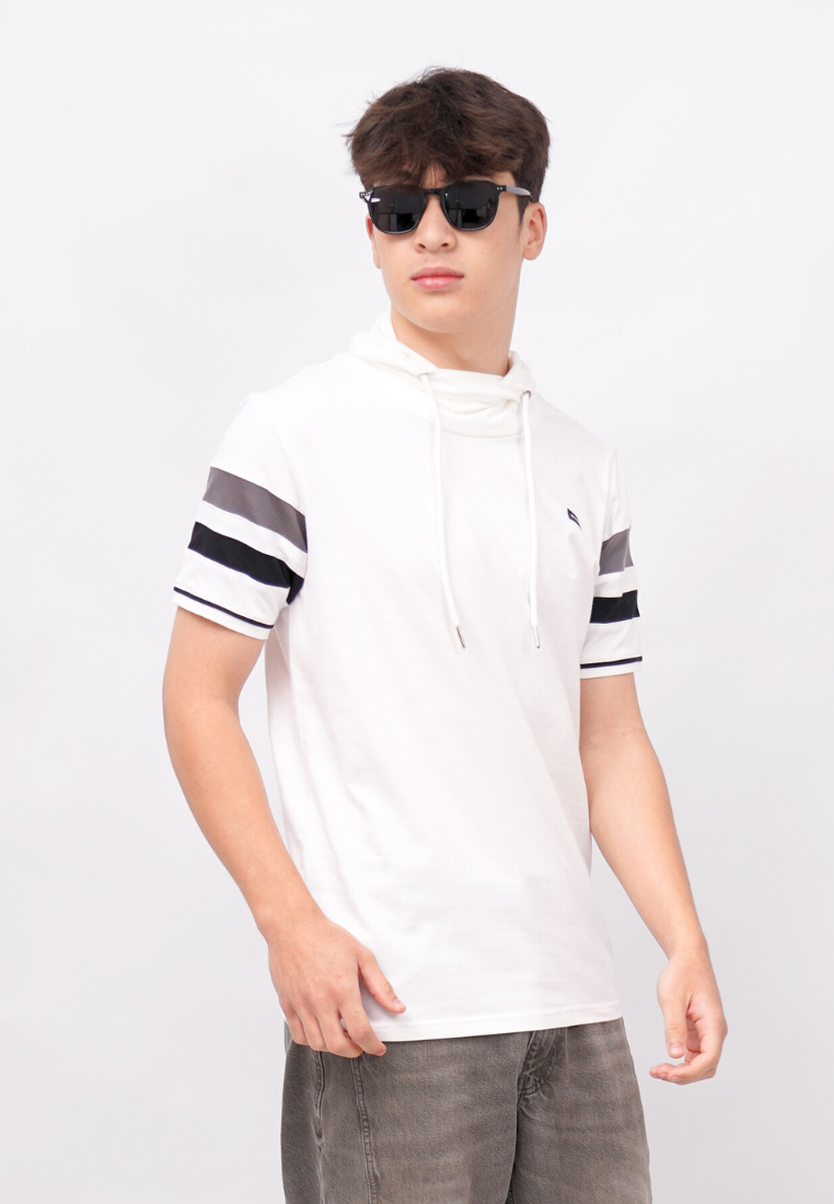 Ryusei Kaos Pria Turtleneck Nandito Kou CMB White