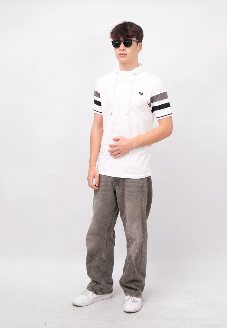 Ryusei Kaos Pria Turtleneck Nandito Kou CMB White