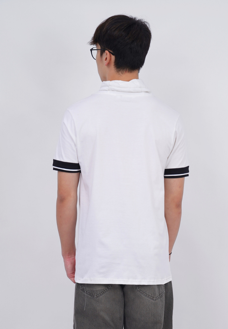 Ryusei Kaos Pria Turtleneck Nandito Ran White