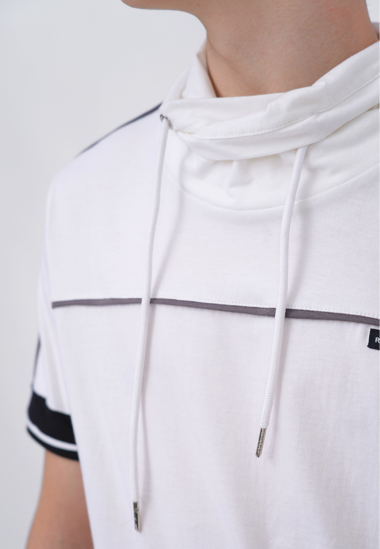 Ryusei Kaos Pria Turtleneck Nandito Ran White