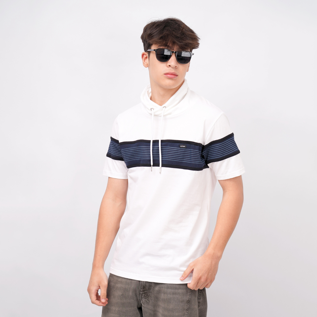 Ryusei Kaos Pria Turtleneck Nandito Tan CMB White