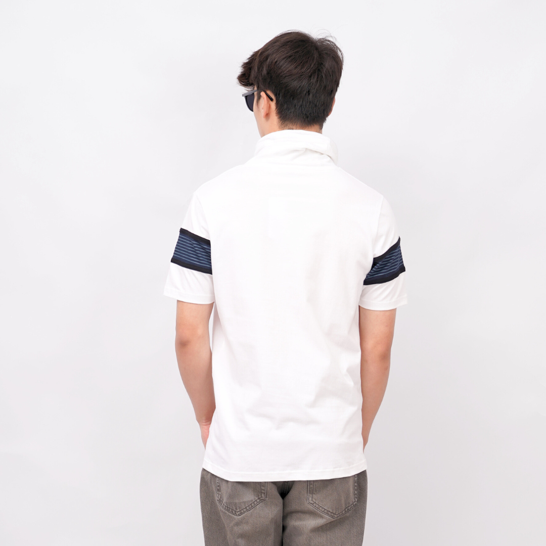 Ryusei Kaos Pria Turtleneck Nandito Tan CMB White