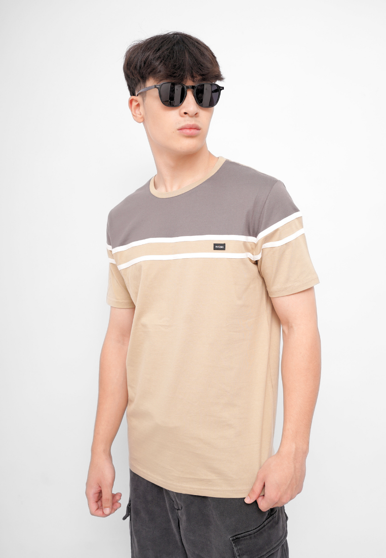 Ryusei Kaos Pria Nishioji CMB Light Brown
