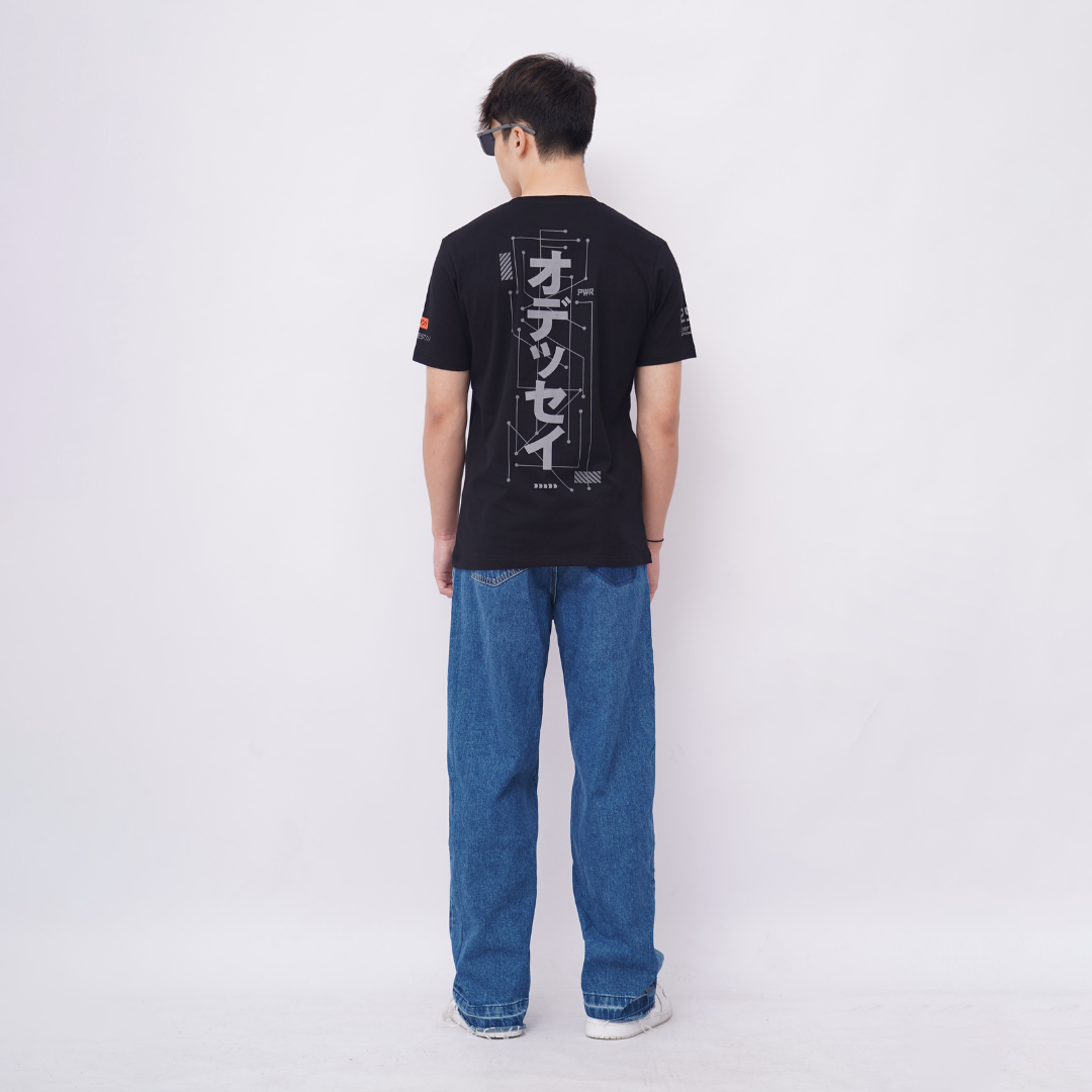 Ryusei Kaos Pria Odyssey Balck - T-shirt Grafis