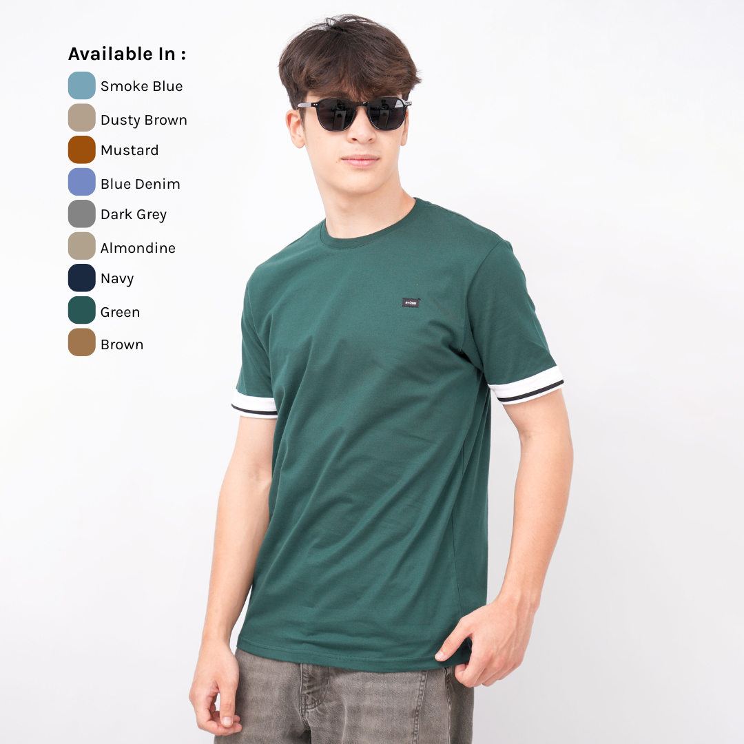 Ryusei Kaos Pria Saitama Stripe | Dengan Pilihan Warna