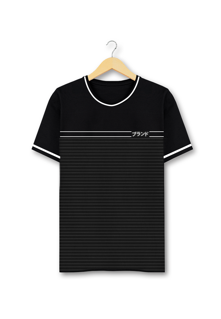 Ryusei Kaos Pria Shimoji Black
