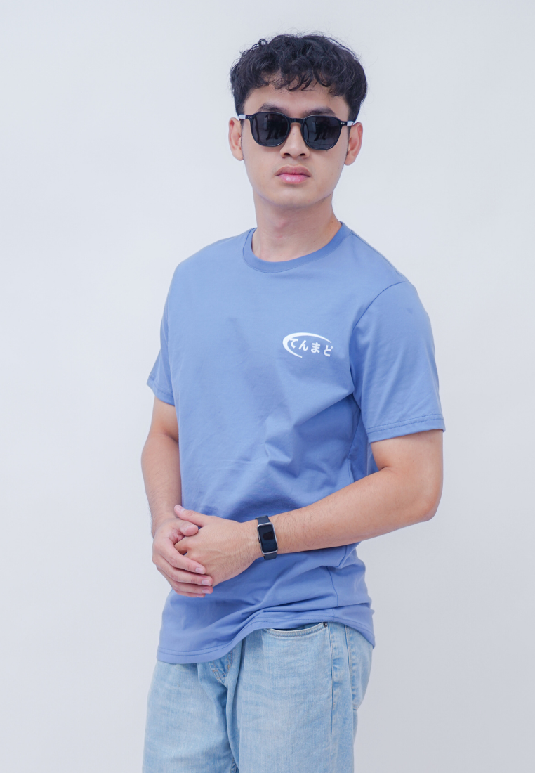 Ryusei Kaos Pria Sky Light Blue Denim