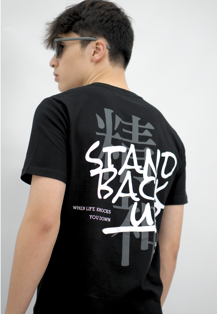 Ryusei Kaos Pria StandBack Black