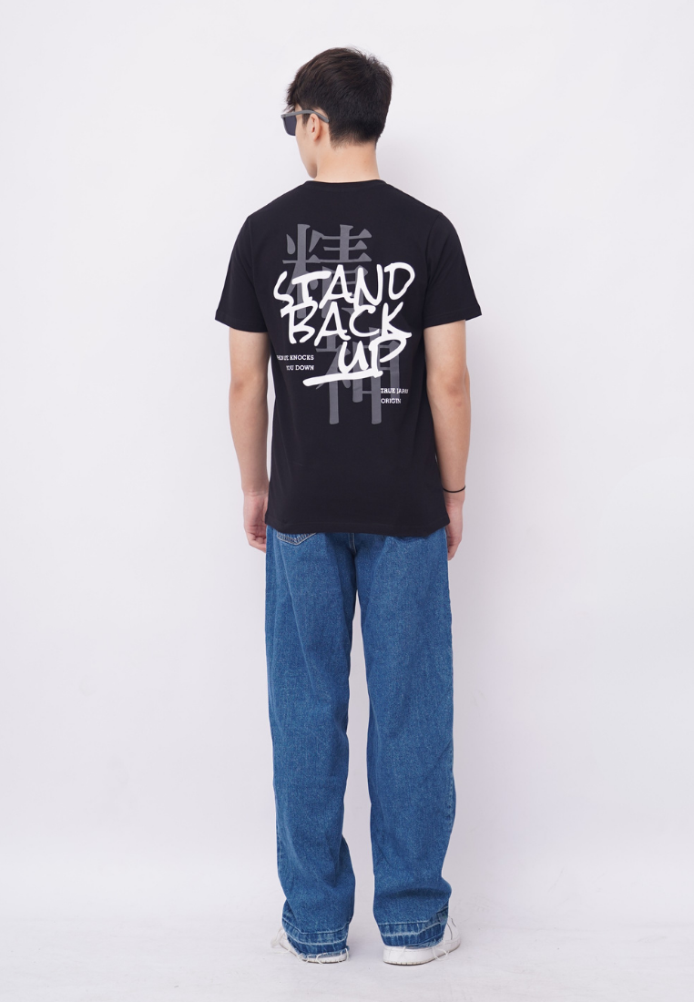 Ryusei Kaos Pria StandBack Black