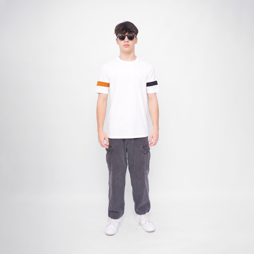 Ryusei Kaos Pria Timeless White