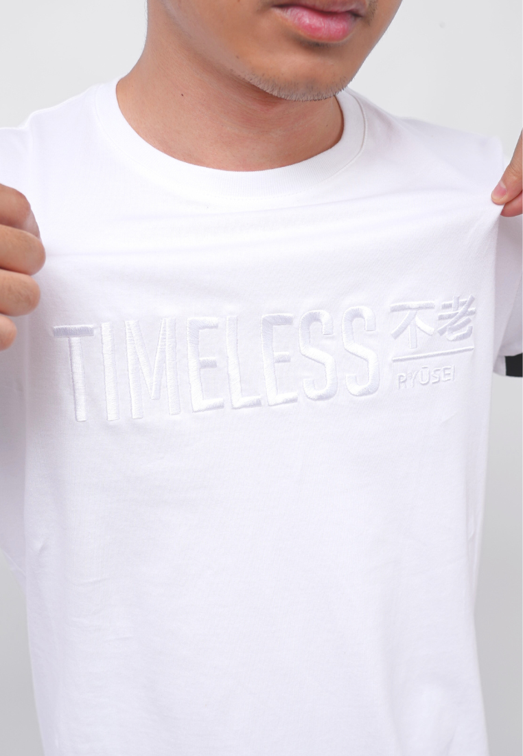 Ryusei Kaos Pria Timeless White
