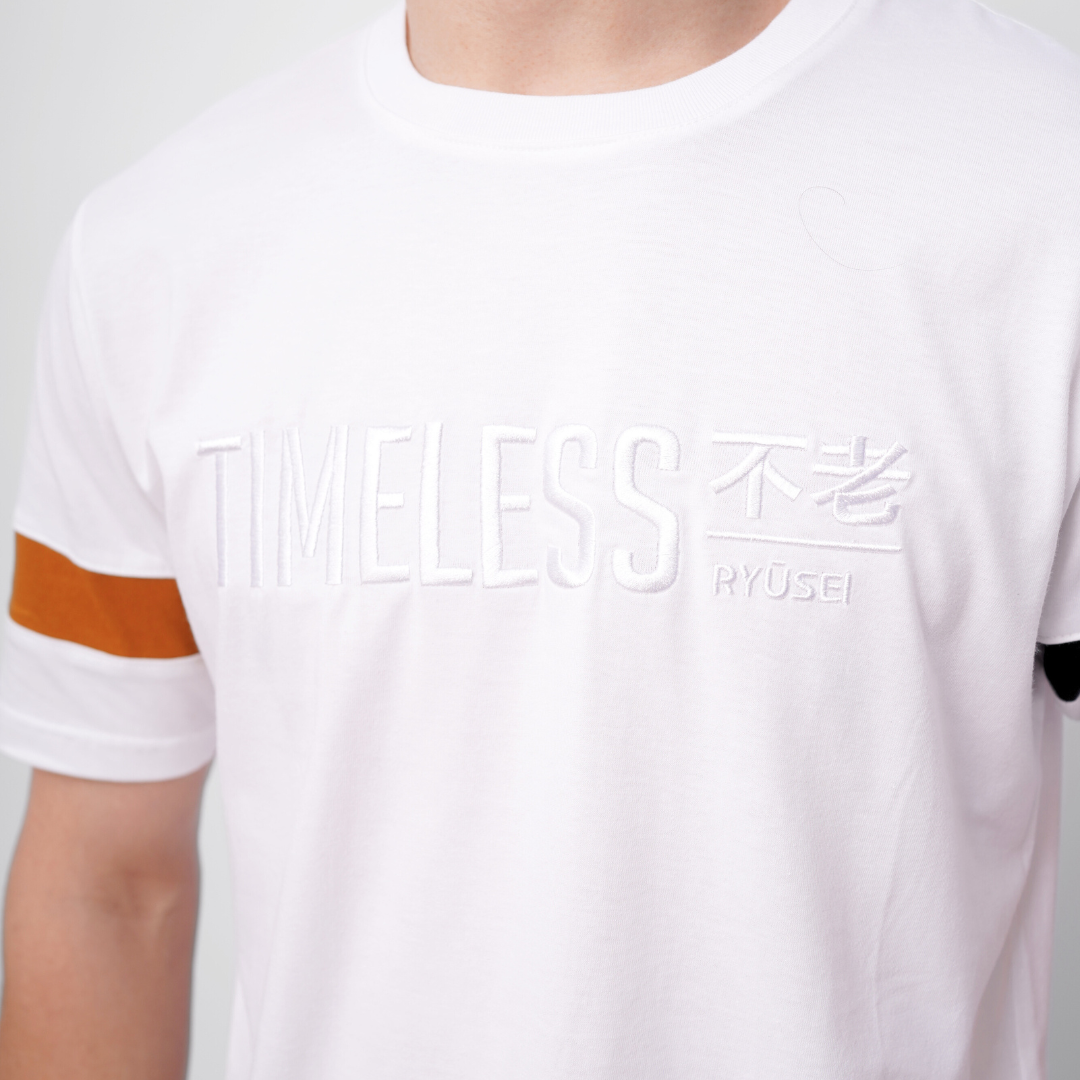 Ryusei Kaos Pria Timeless White