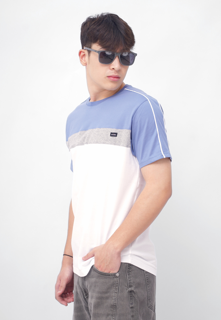 Ryusei Kaos Pria Tsh Men Toyokawa CMB Blue Denim