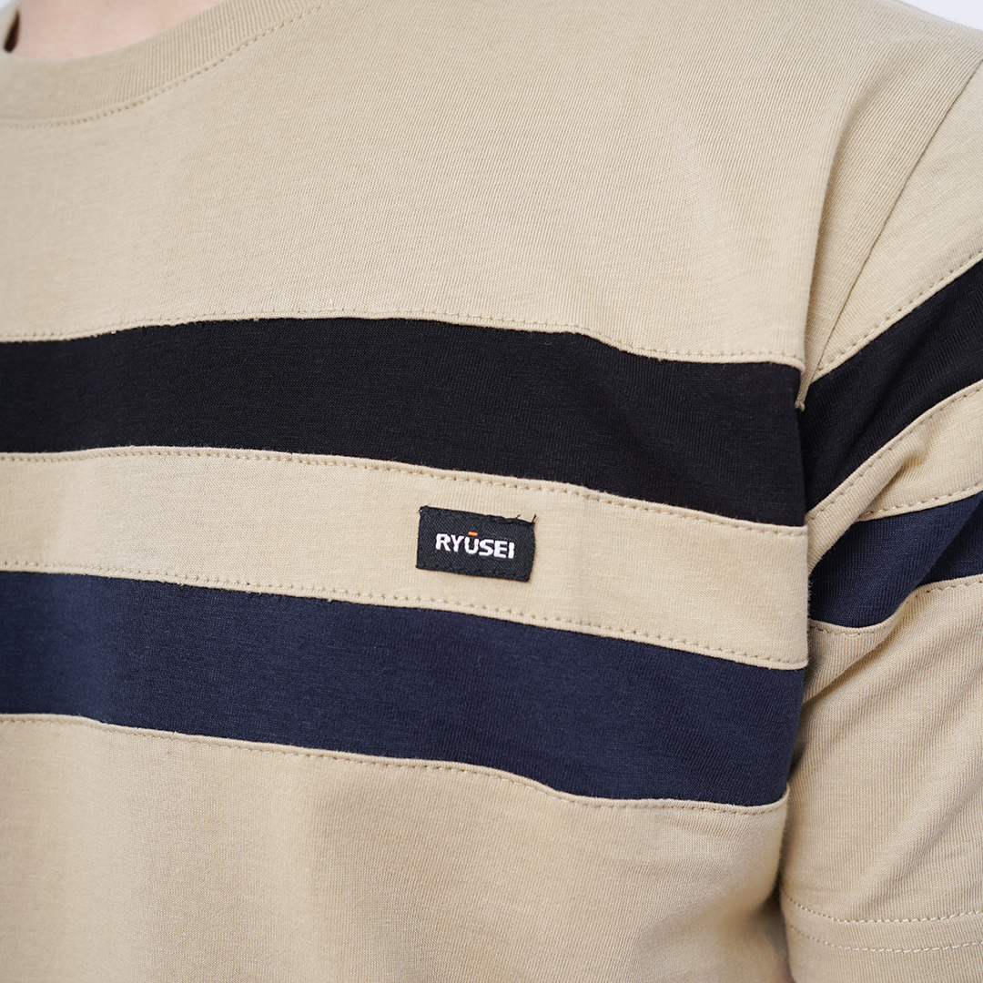 Ryusei Kaos Pria Yagaki CMB Light Brown