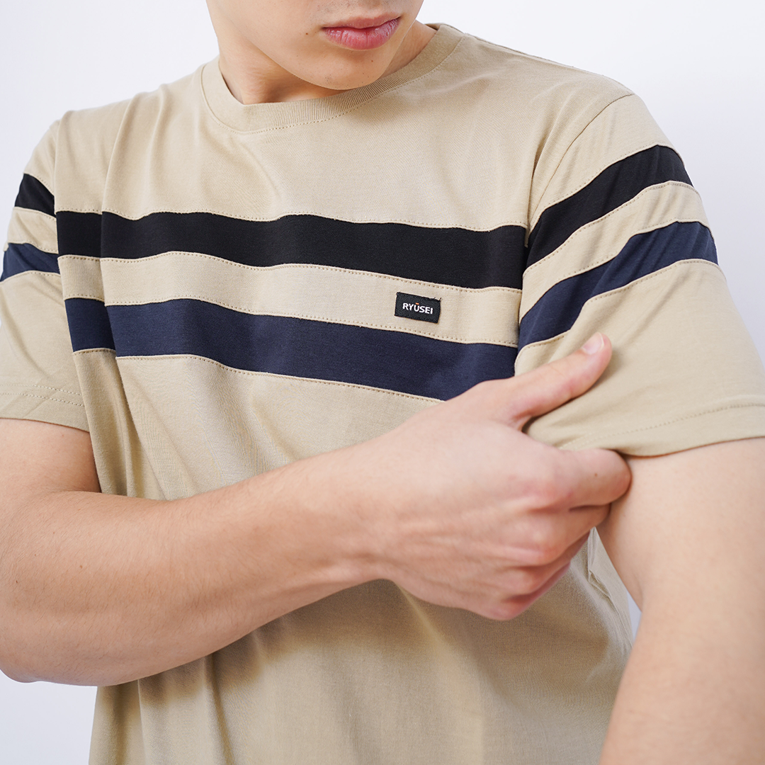 Ryusei Kaos Pria Yagaki CMB Light Brown