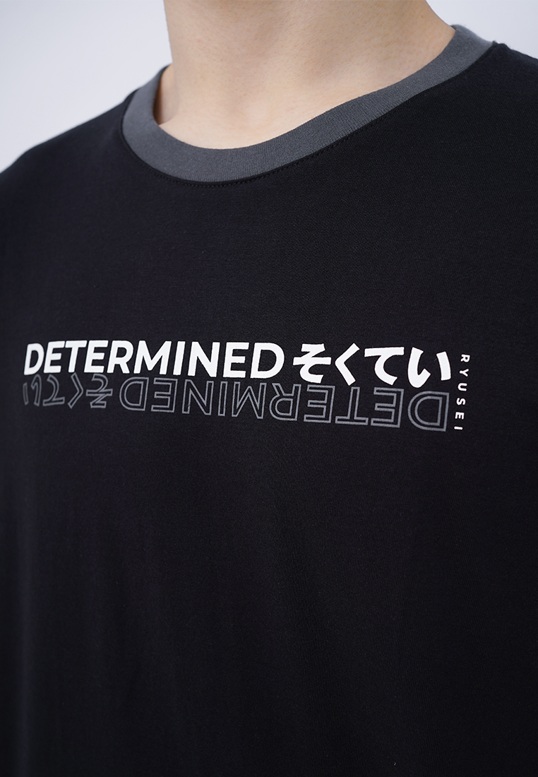 Ryusei Kaos Pria Determined Black