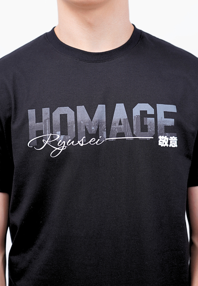 Ryusei Kaos Pria Homage Black