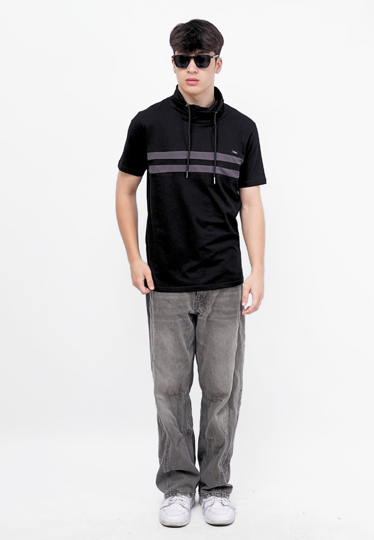 Ryusei Kaos Pria Turtleneck Nandito Hyo Black