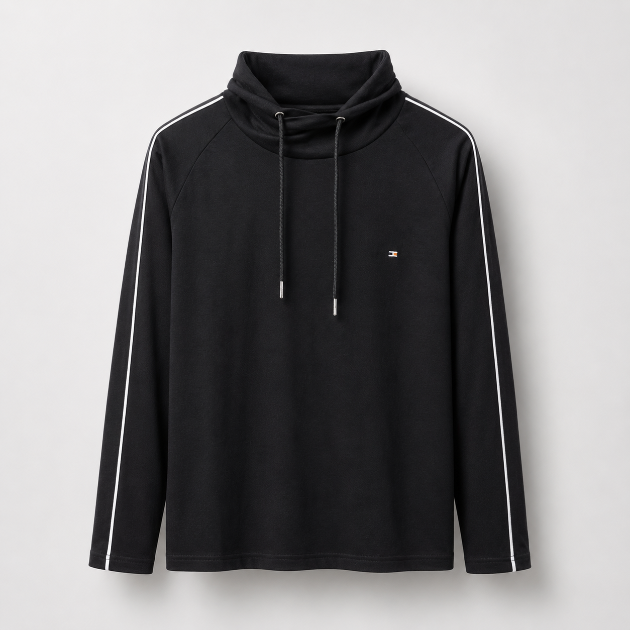 Ryusei Kaos Pria Turtleneck Lengan Panjang Nandito Jpn Black