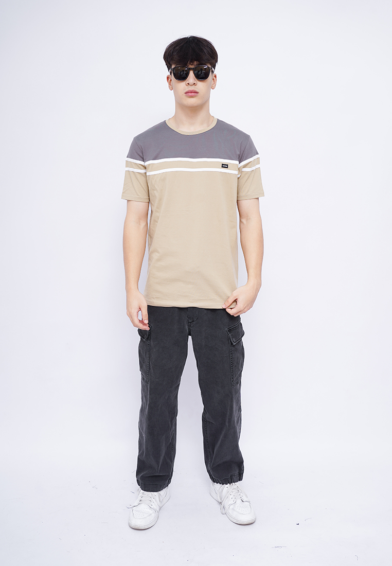 Ryusei Kaos Pria Nishioji CMB Light Brown
