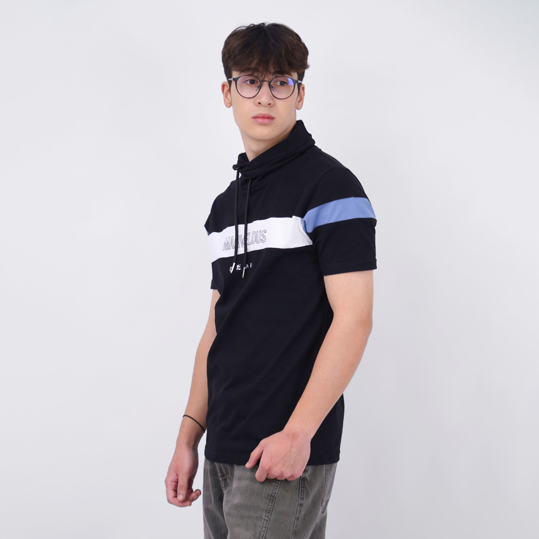 Ryusei Kaos Pria Turtleneck Nandito Marvelous CMB Black