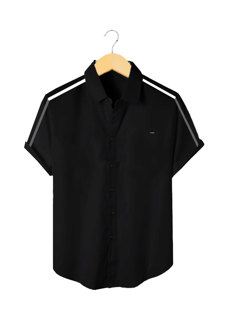 Ryusei Kemeja Pria Yagira Black - Ryusei